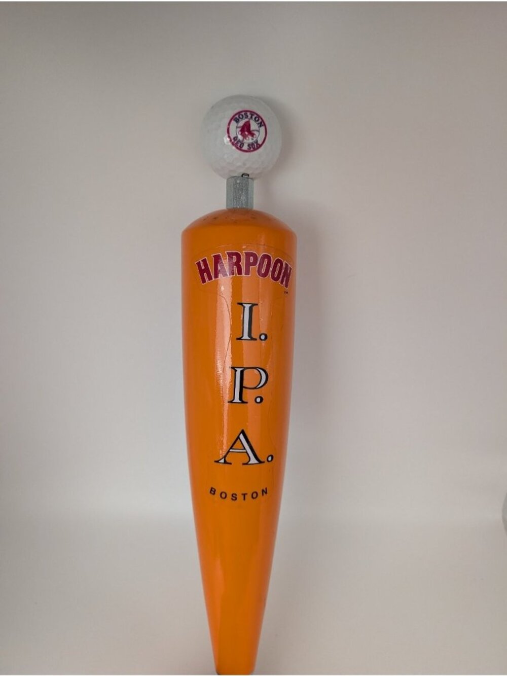 Harpoon IPA Boston Red Sox Golf Ball Beer Tap Handle Orange  Collectible RARE